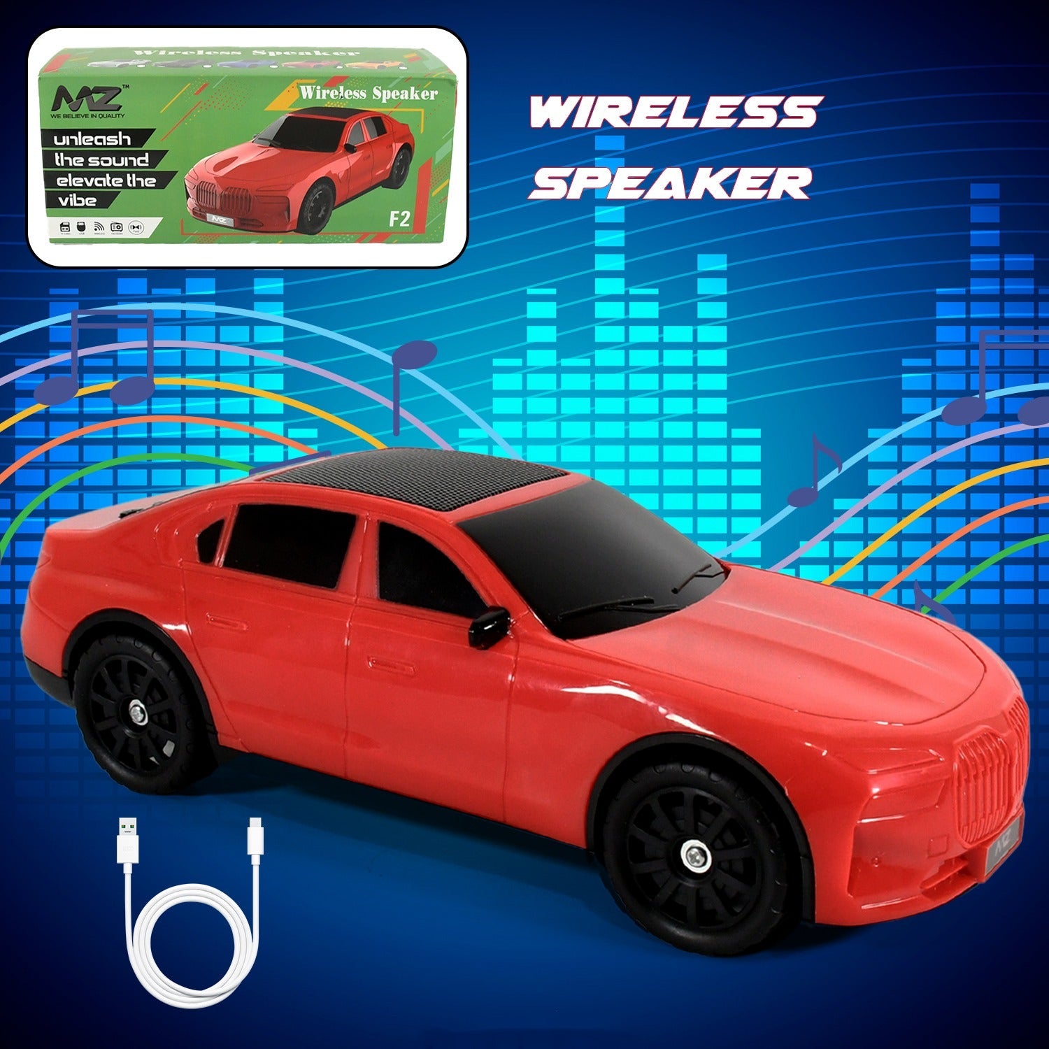 Wireless Bluetooth Speaker Portable Car Shape Music Speaker Support Bluetooth, TF Card, USB, Fm Radio Function Unique Shape Car Speaker Wireless Bluetooth Speaker Portable Car Shape Music Speaker Support Bluetooth, TF Card, USB, Fm Radio Function Unique Shape Car Speaker